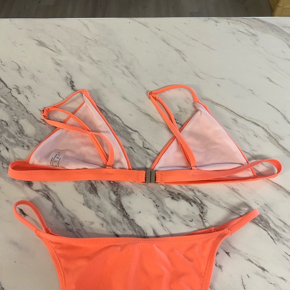 Shein bikini in tangerine, orange adjustable straps, size medium - Picture 3 of 6